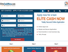 Tablet Screenshot of elitecashnow.com
